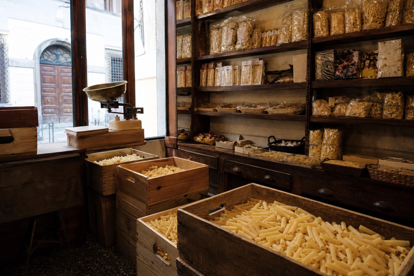 Historic Bottega Barilla 1877 shopfront experience in Parma, Italy