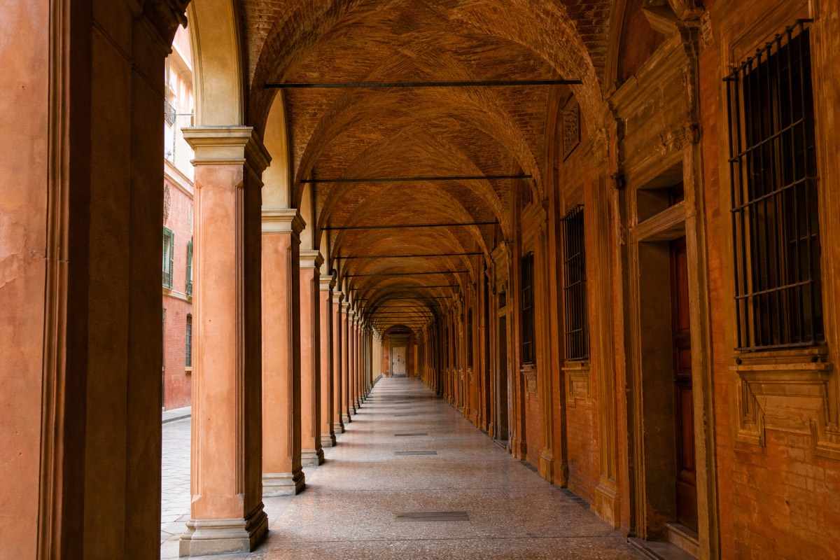 The porticoes of Bologna, a short train ride from Parma