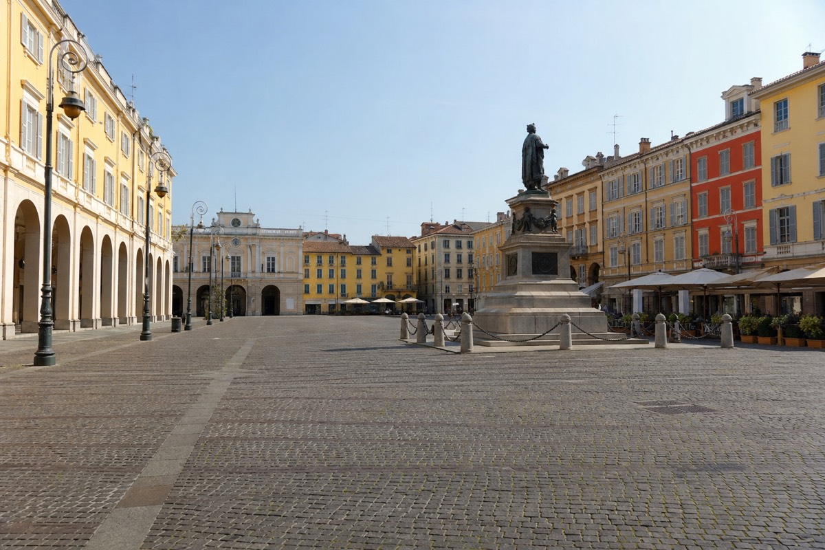 Piazza Garibaldi, the main square in central Parma